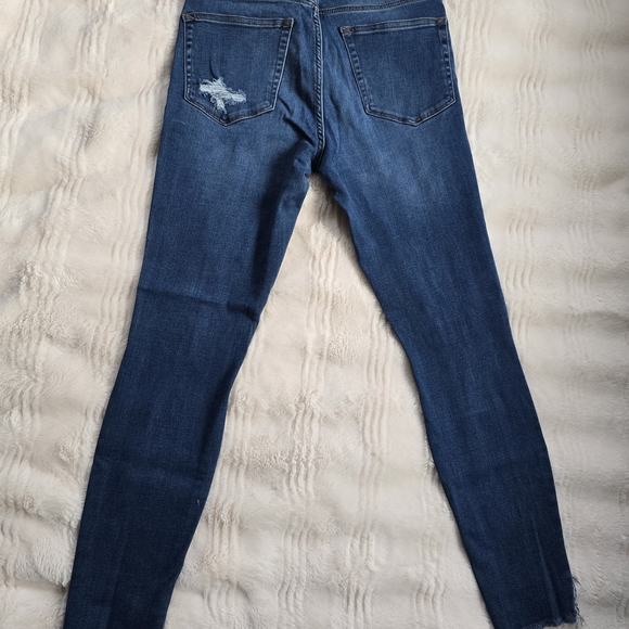a.n.a Dark Blue Distressed Skinny Jeans - Picture 7 of 11
